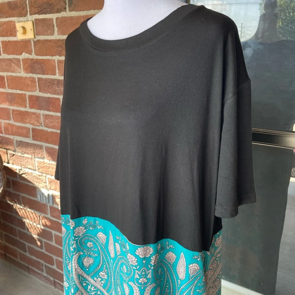 Boho Paisley Floral Print Short Sleeve Maxi Dress